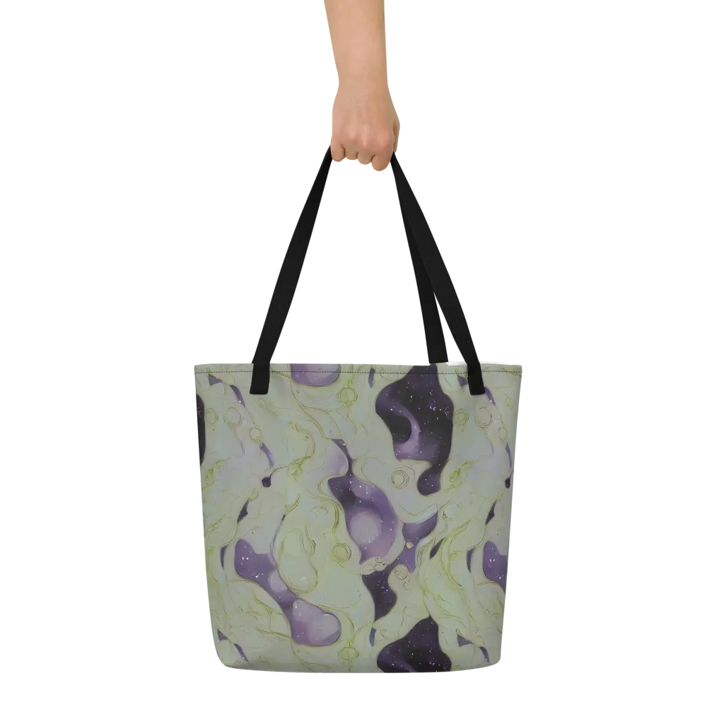 Sage Galaxy on Large Tote Bag W/ Pocket — Front