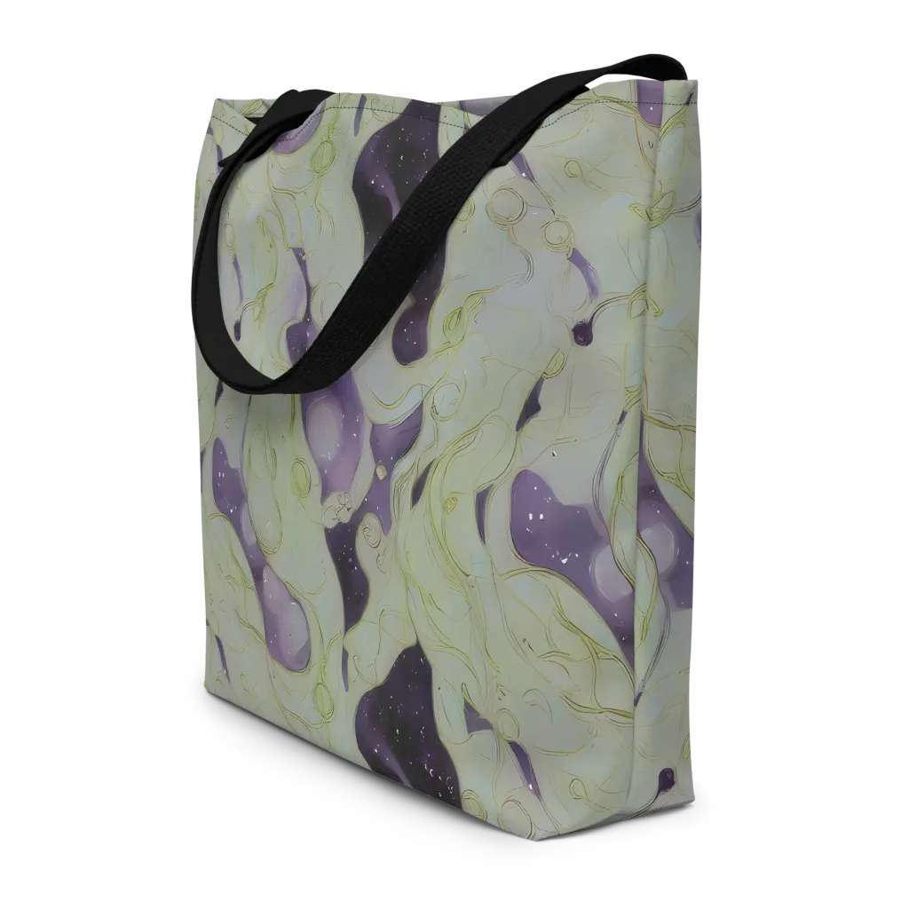 Sage Galaxy on Large Tote Bag W/ Pocket — Front