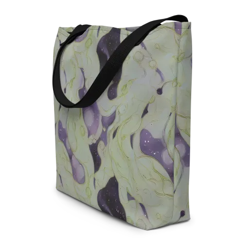Sage Galaxy on a Large Tote Bag W/ Pocket