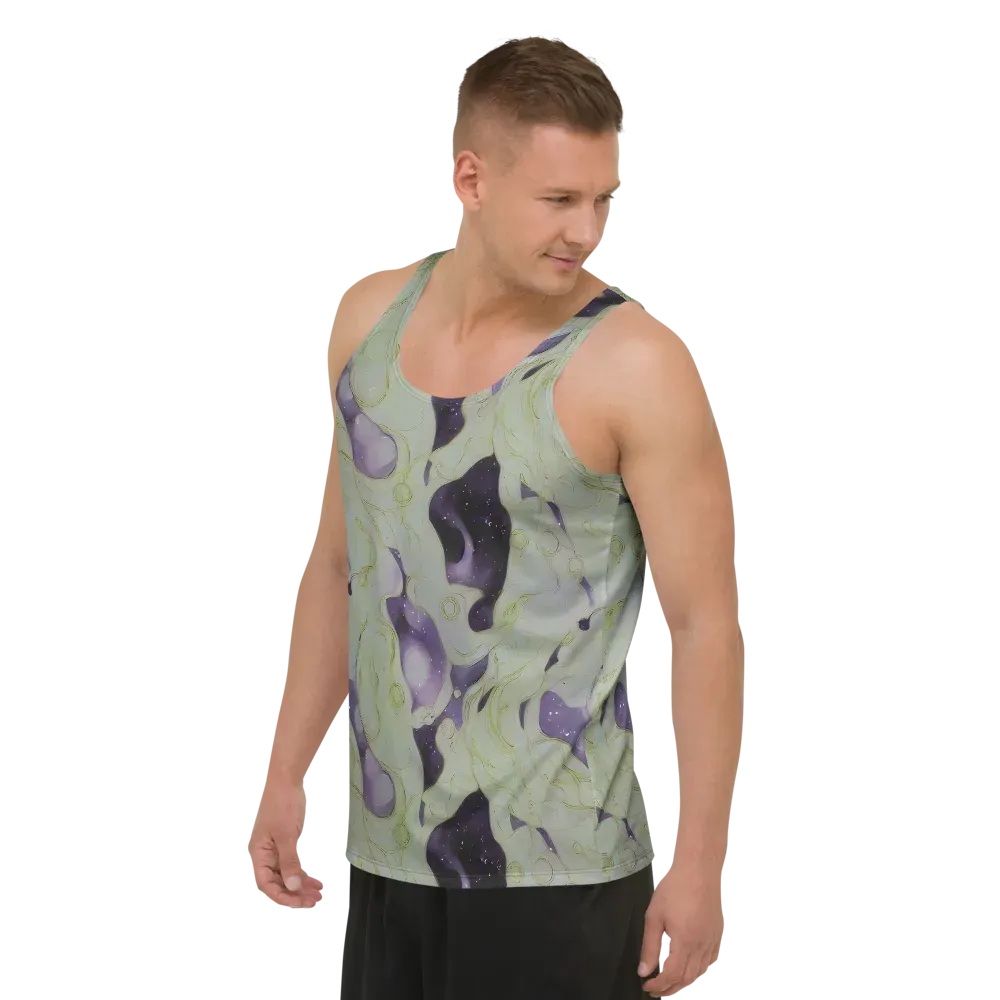 Sage Galaxy on Men's Tank Top — Left Front