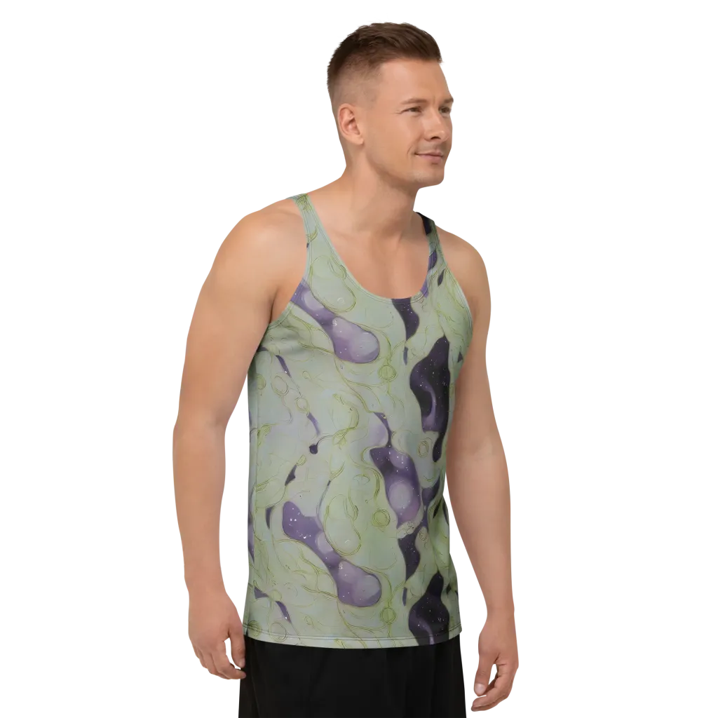 Sage Galaxy on Men's Tank Top — Right Front