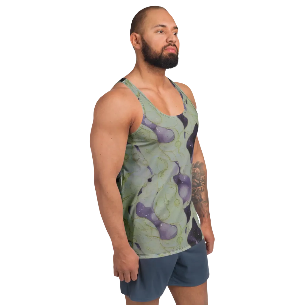 Sage Galaxy on Men's Tank Top — Right Front