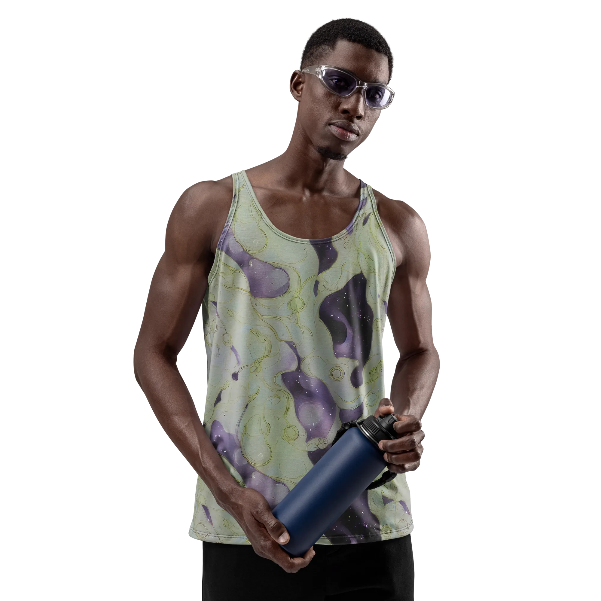 Sage Galaxy on Men's Tank Top — Front