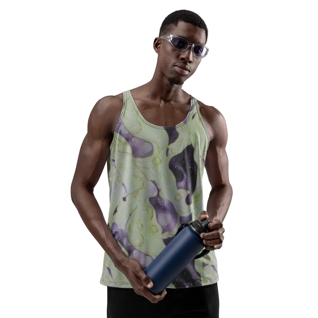 Sage Galaxy on Men's Tank Top — Front
