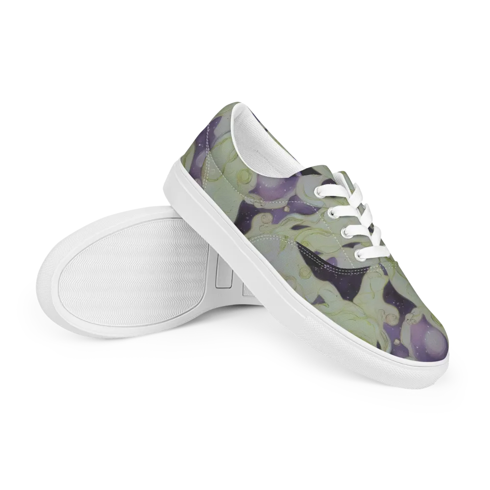 Sage Galaxy on Men's Lace-Up Canvas Shoes — Right Front