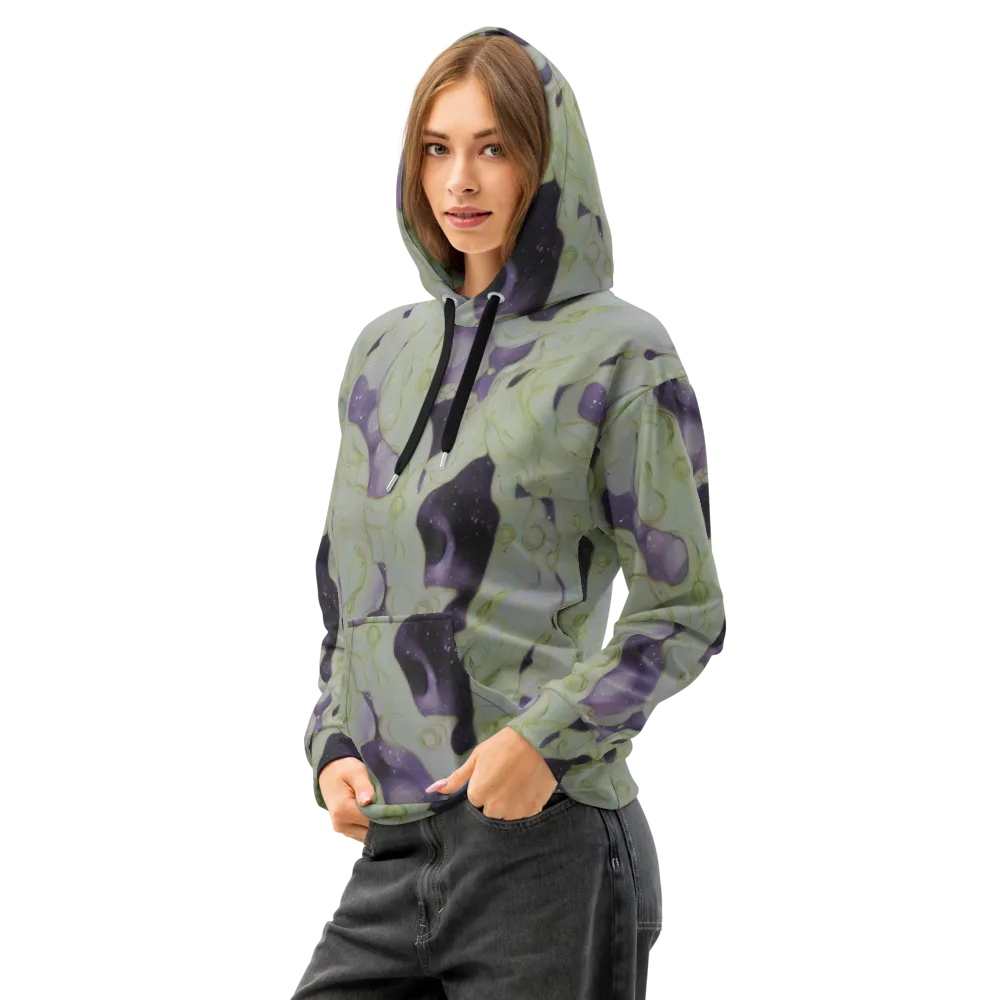 Sage Galaxy on Cotton Hoodie — Left Front