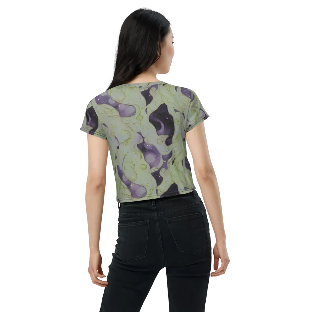 Sage Galaxy on Crop Tee — Back