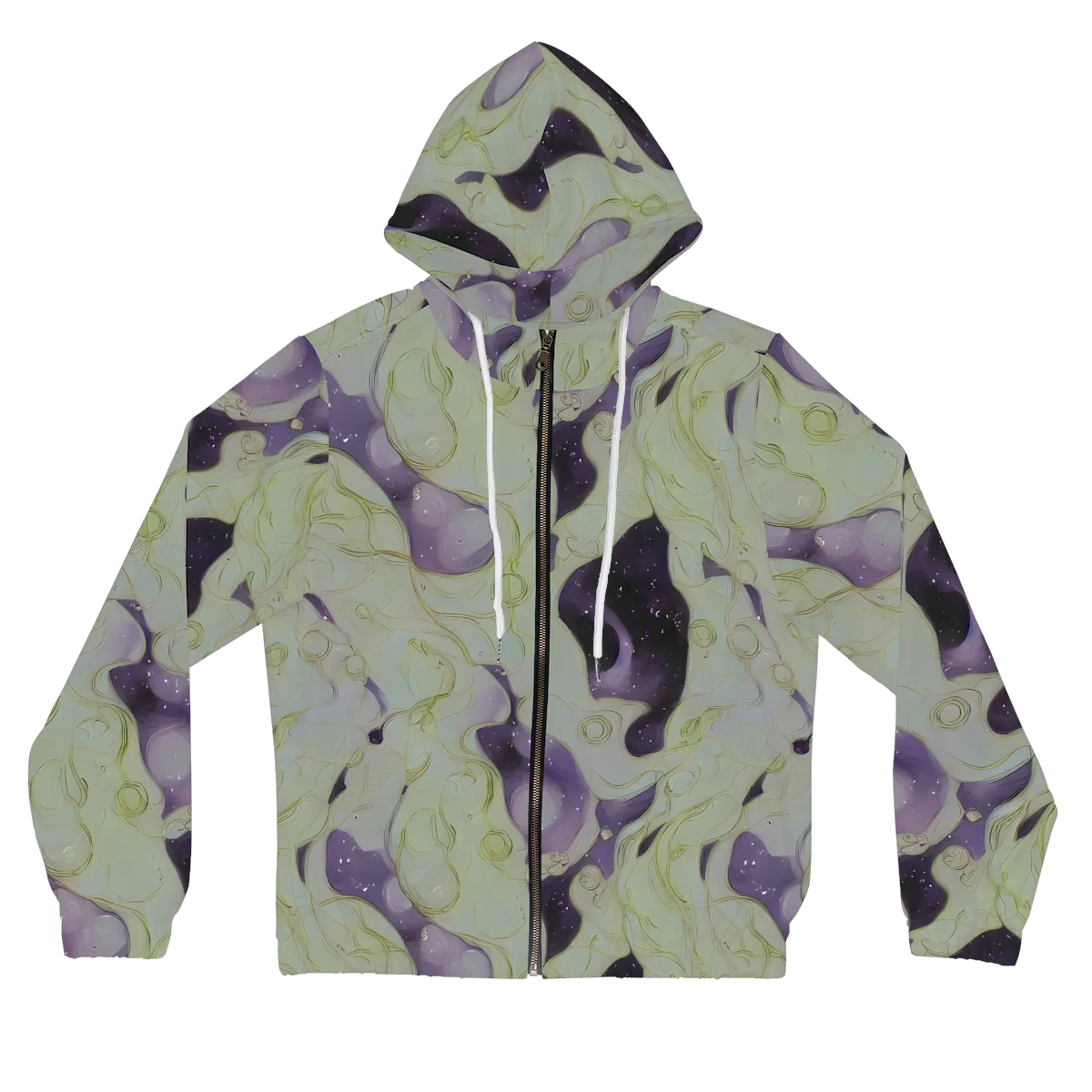 Sage Galaxy on Women's Full-Zip Hoodie — Front