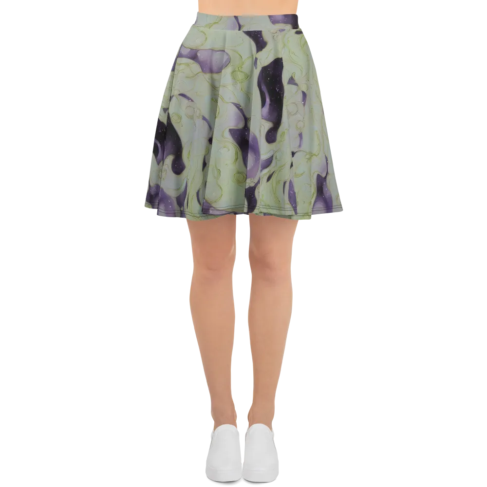 Sage Galaxy on Skater Skirt — Front