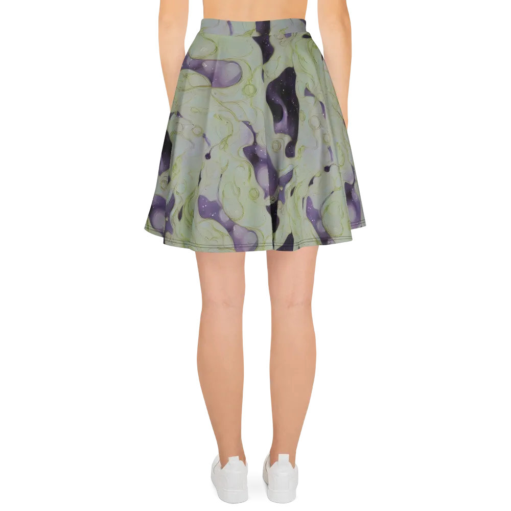 Sage Galaxy on Skater Skirt — Back