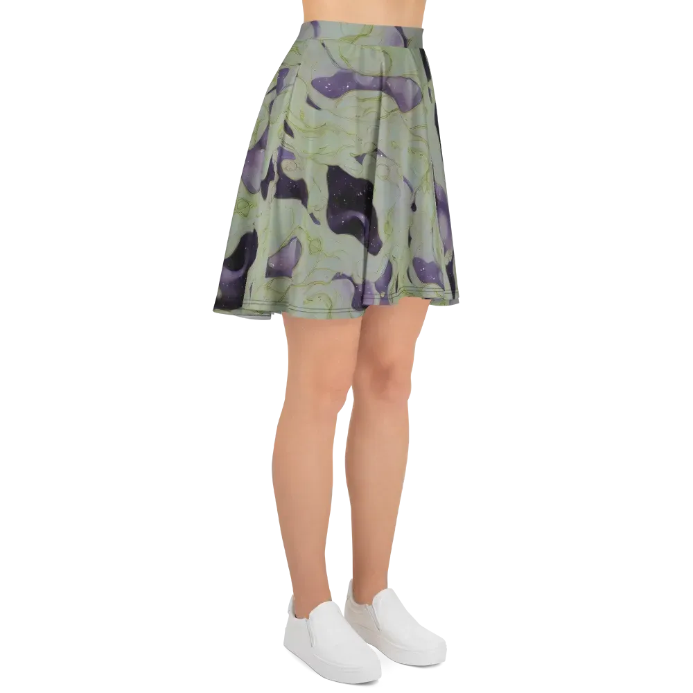 Sage Galaxy on Skater Skirt — Right