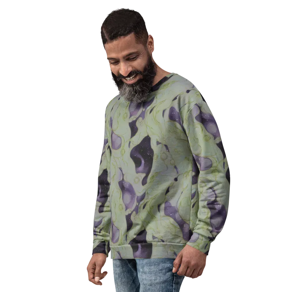 Sage Galaxy on Sweatshirt — Left Front