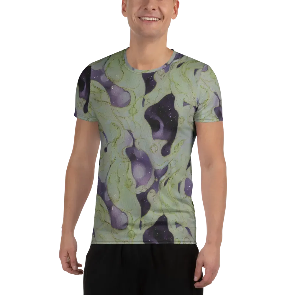 Sage Galaxy on Men's Athletic T-Shirt — Front