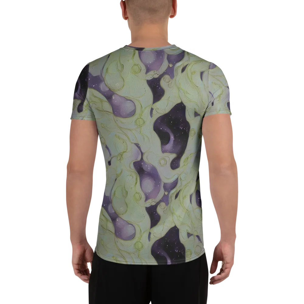 Sage Galaxy on Men's Athletic T-Shirt — Back