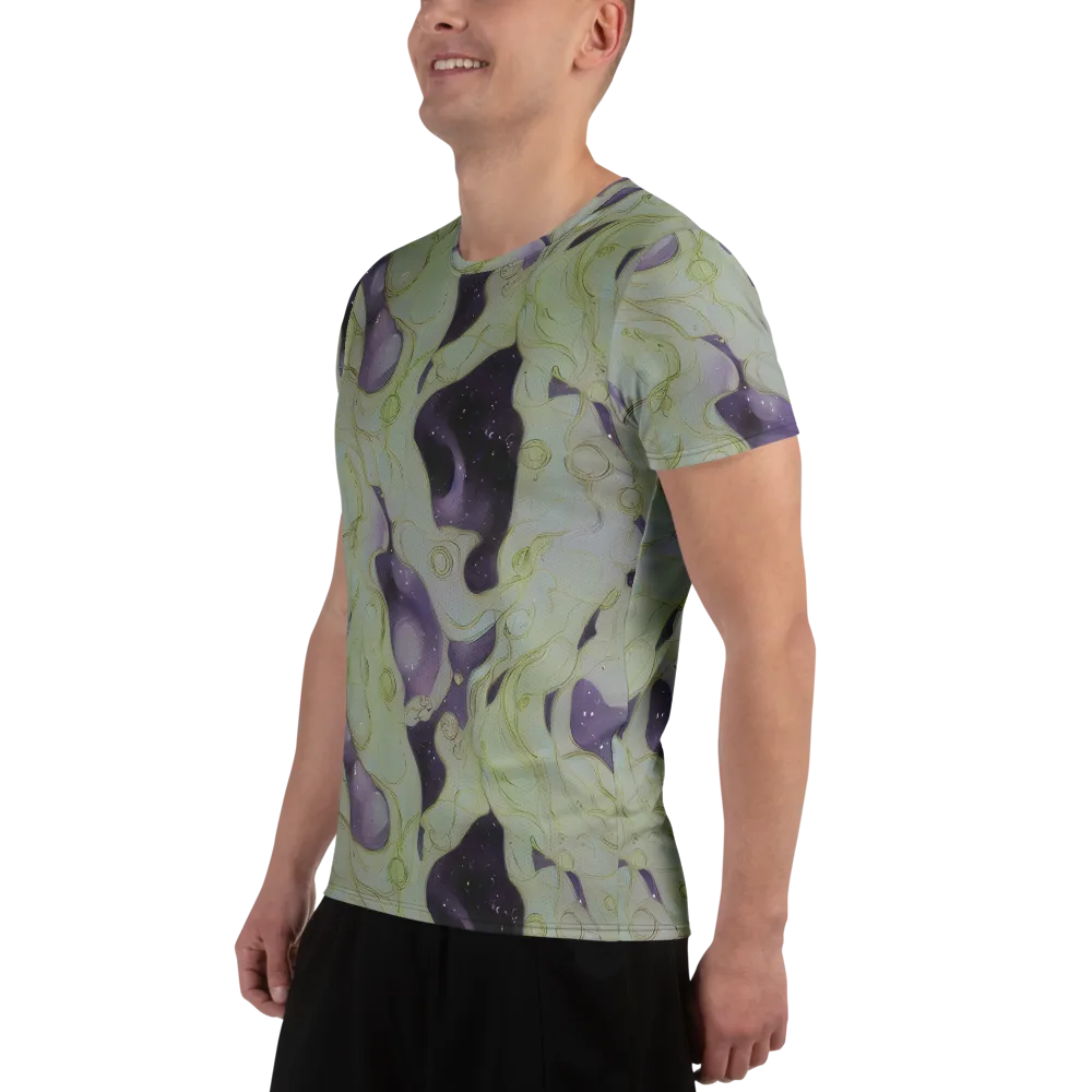 Sage Galaxy on Men's Athletic T-Shirt — Left