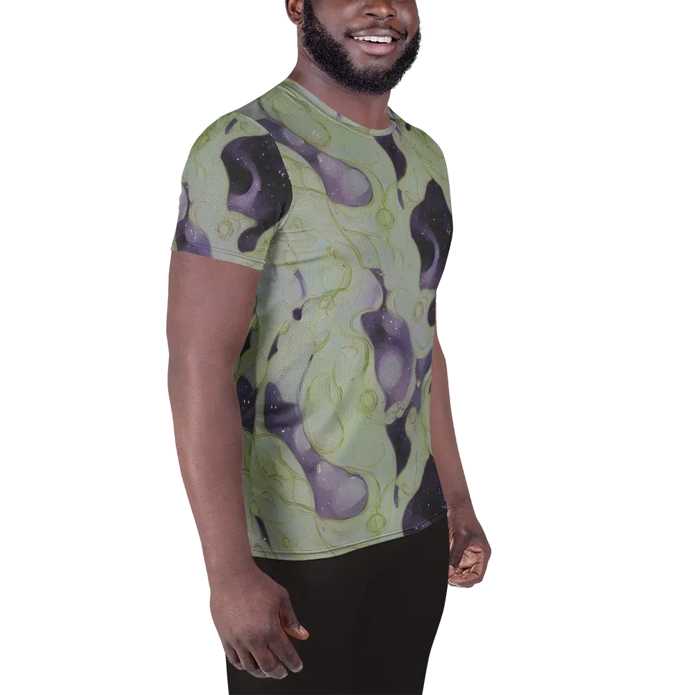 Sage Galaxy on Men's Athletic T-Shirt — Right