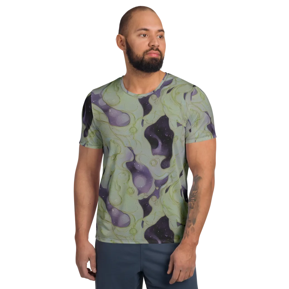 Sage Galaxy on Men's Athletic T-Shirt — Front