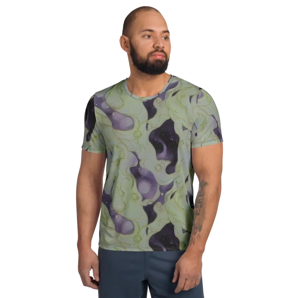 Sage Galaxy on Men's Athletic T-Shirt — Front