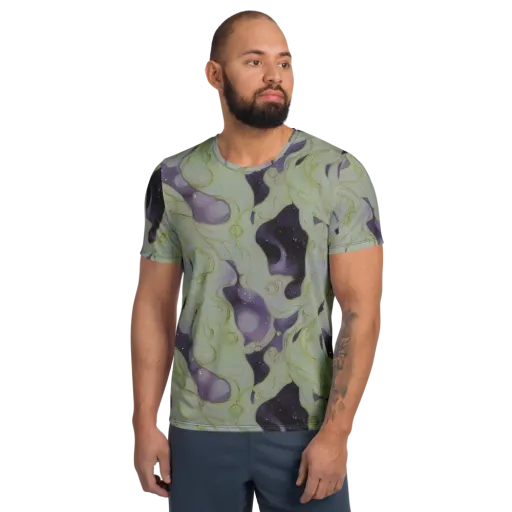 Sage Galaxy on a Men's Athletic T-Shirt