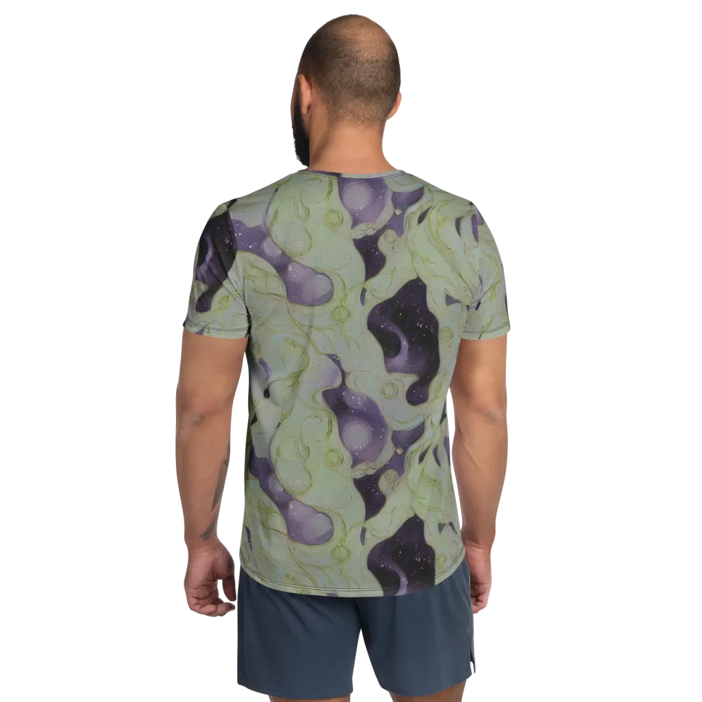Sage Galaxy on Men's Athletic T-Shirt — Back