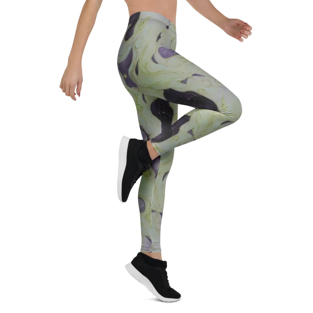 Sage Galaxy on Leggings — Right