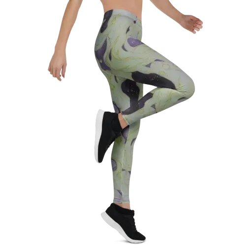 Sage Galaxy on a Leggings