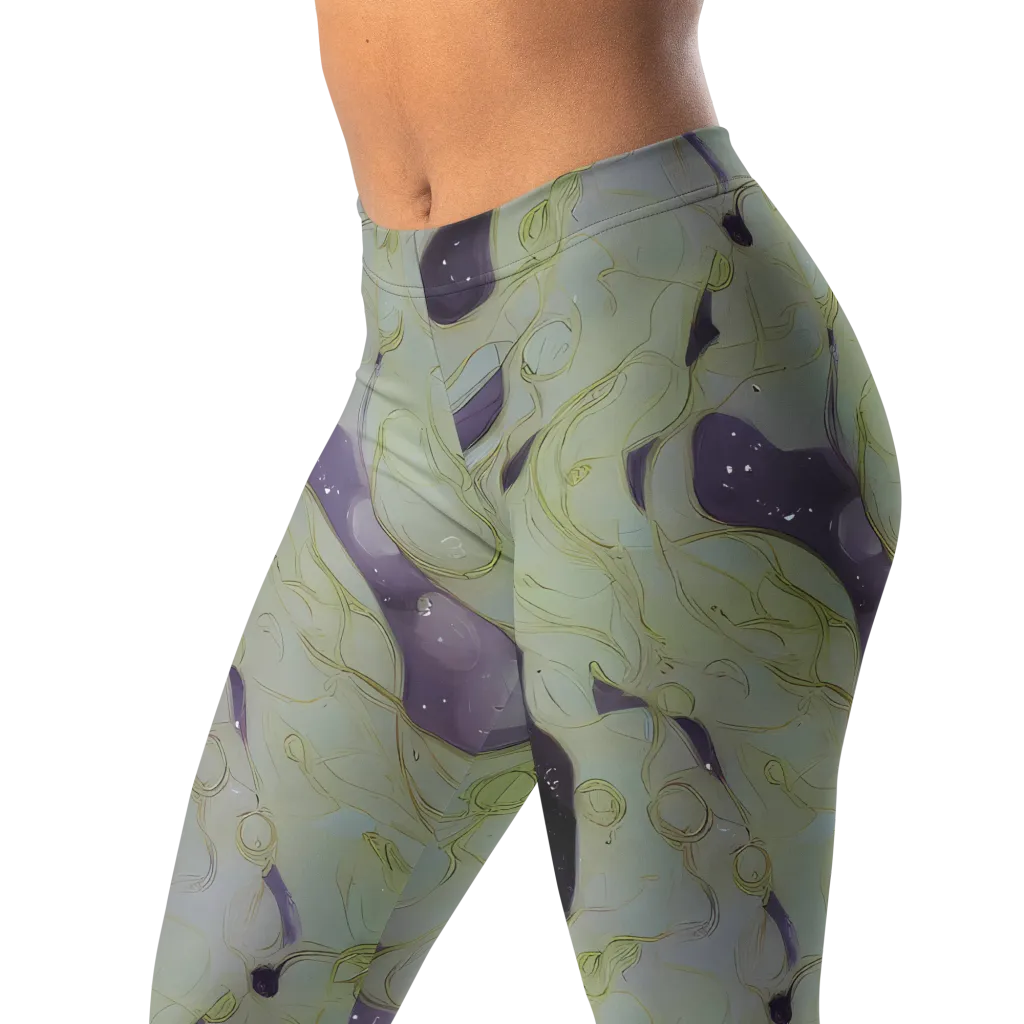 Sage Galaxy on Leggings — Left Front