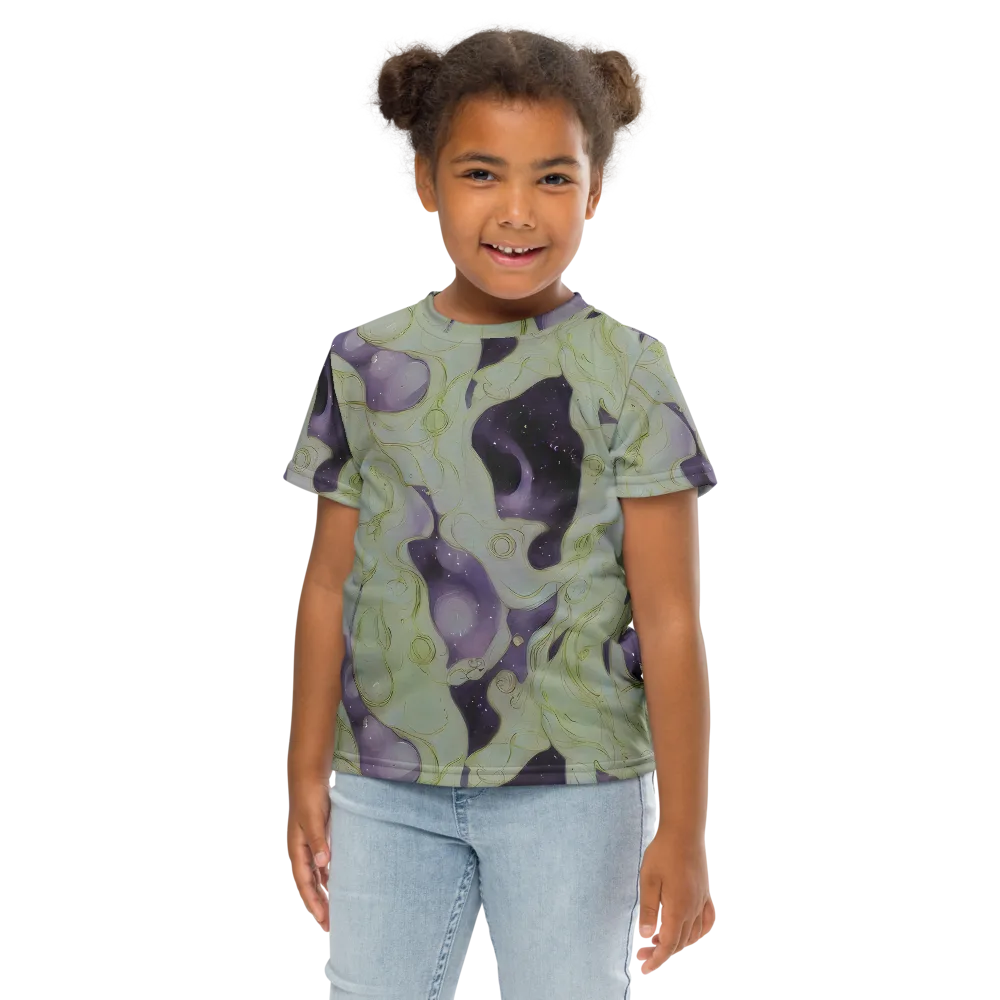 Sage Galaxy on Kids Crew Neck T-Shirt — Front