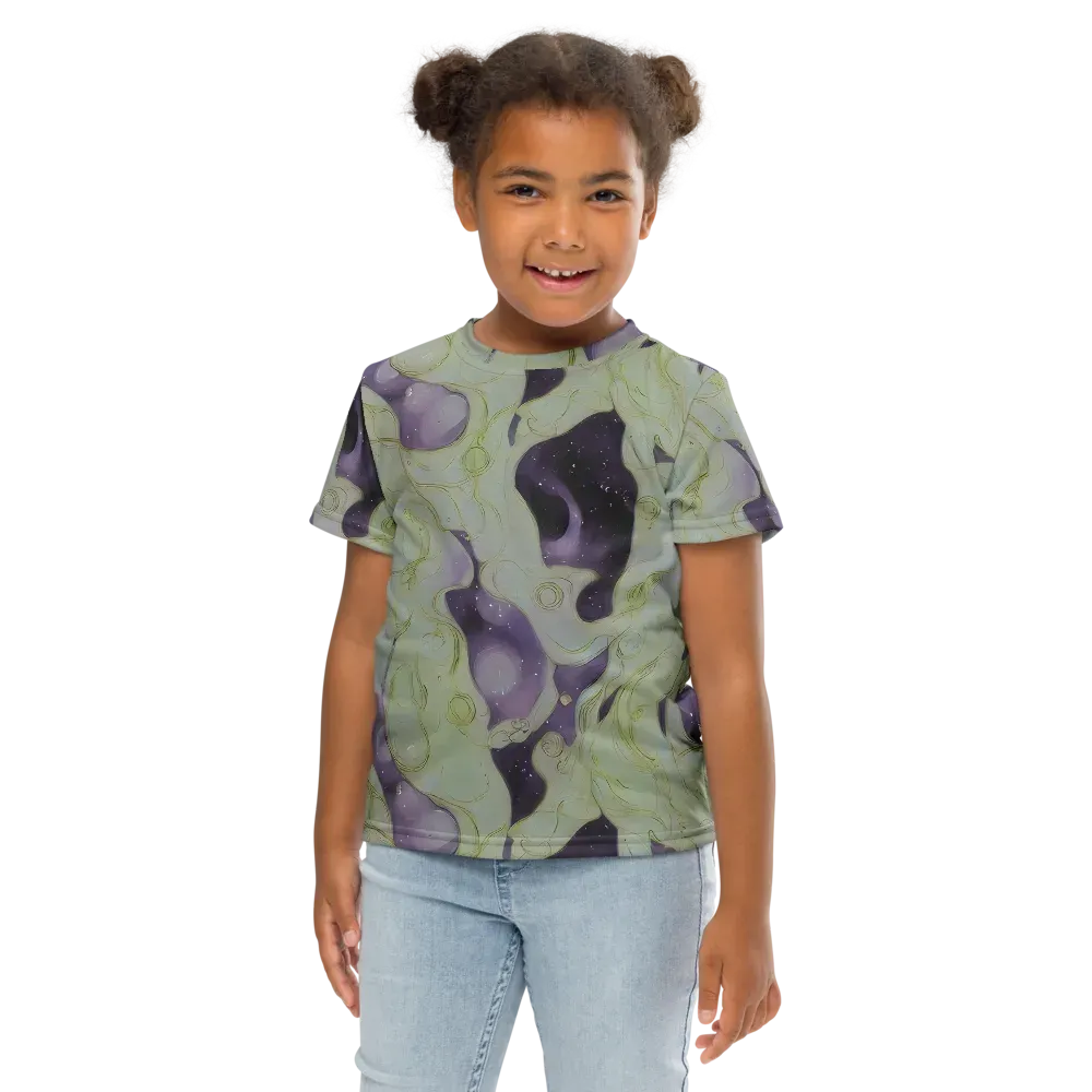 Sage Galaxy on Kids Crew Neck T-Shirt — Front