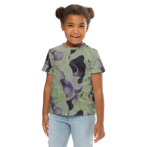 Sage Galaxy on a Kids Crew Neck T-Shirt