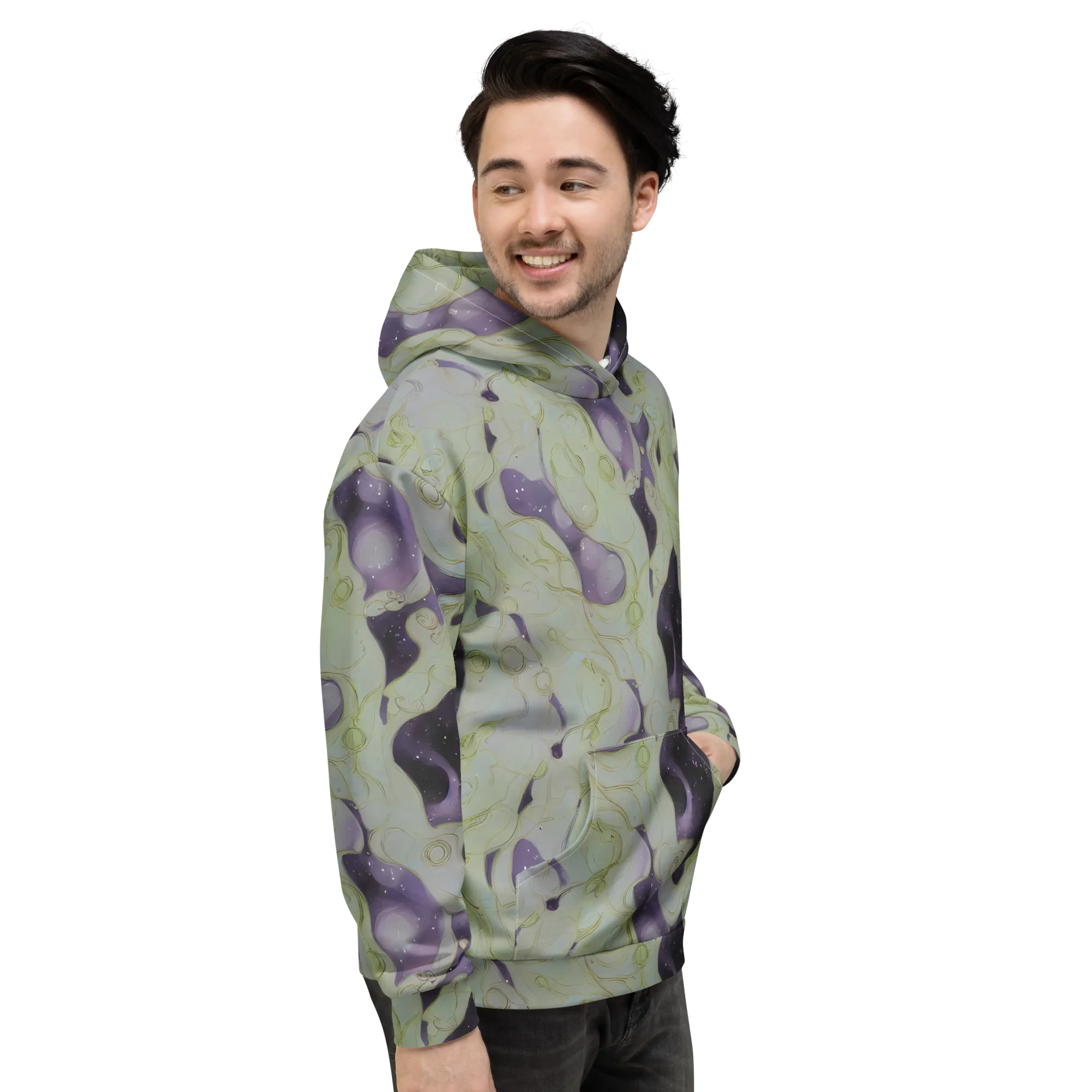 Sage Galaxy on Hoodie — Right
