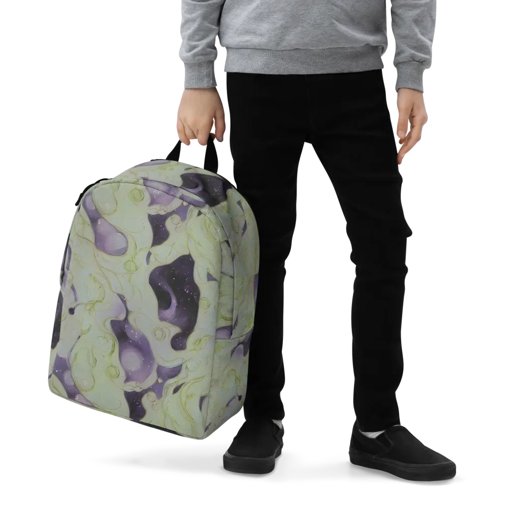 Sage Galaxy on Minimalist Backpack — Zoomed-in