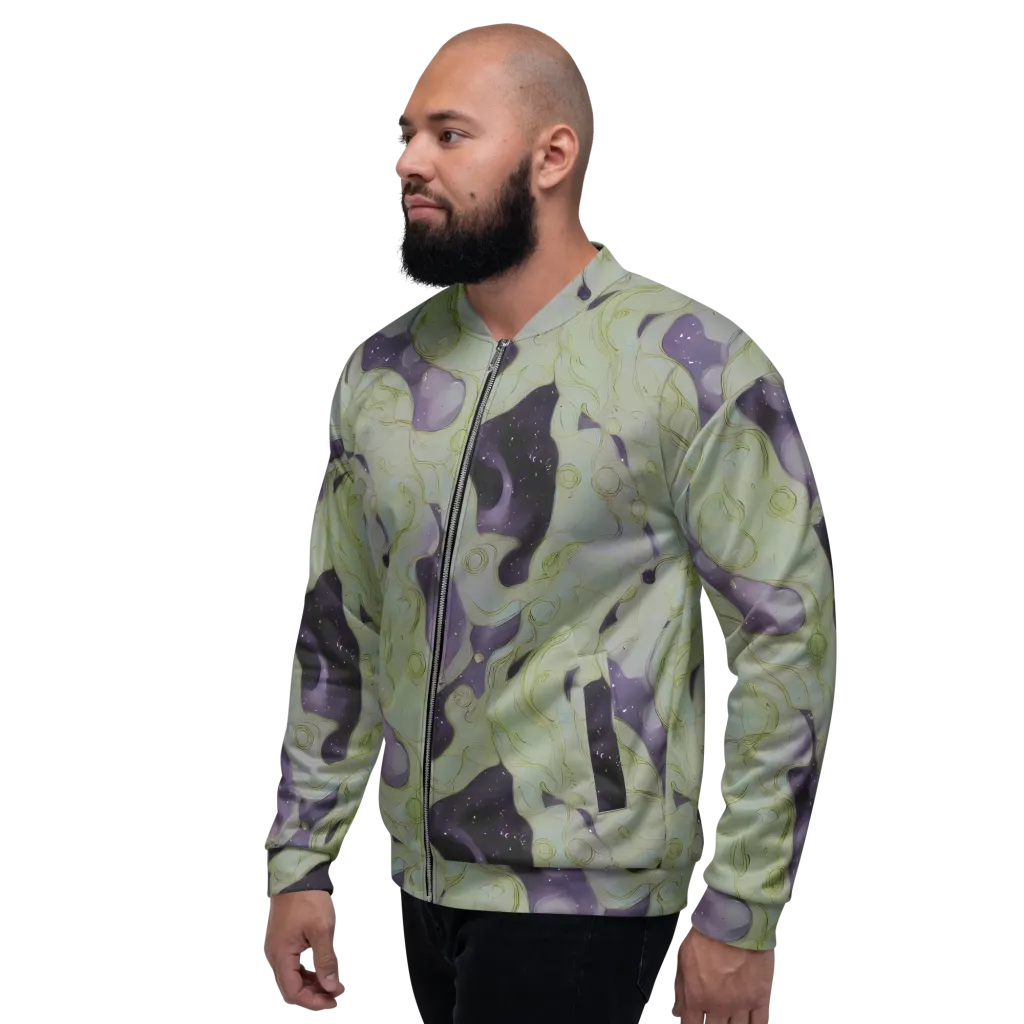 Sage Galaxy on Bomber Jacket — Left