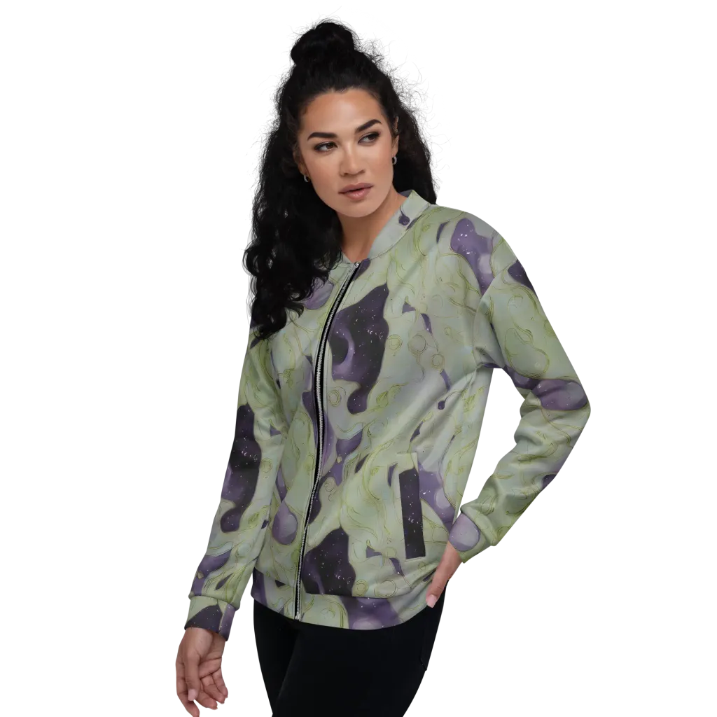 Sage Galaxy on Bomber Jacket — Left