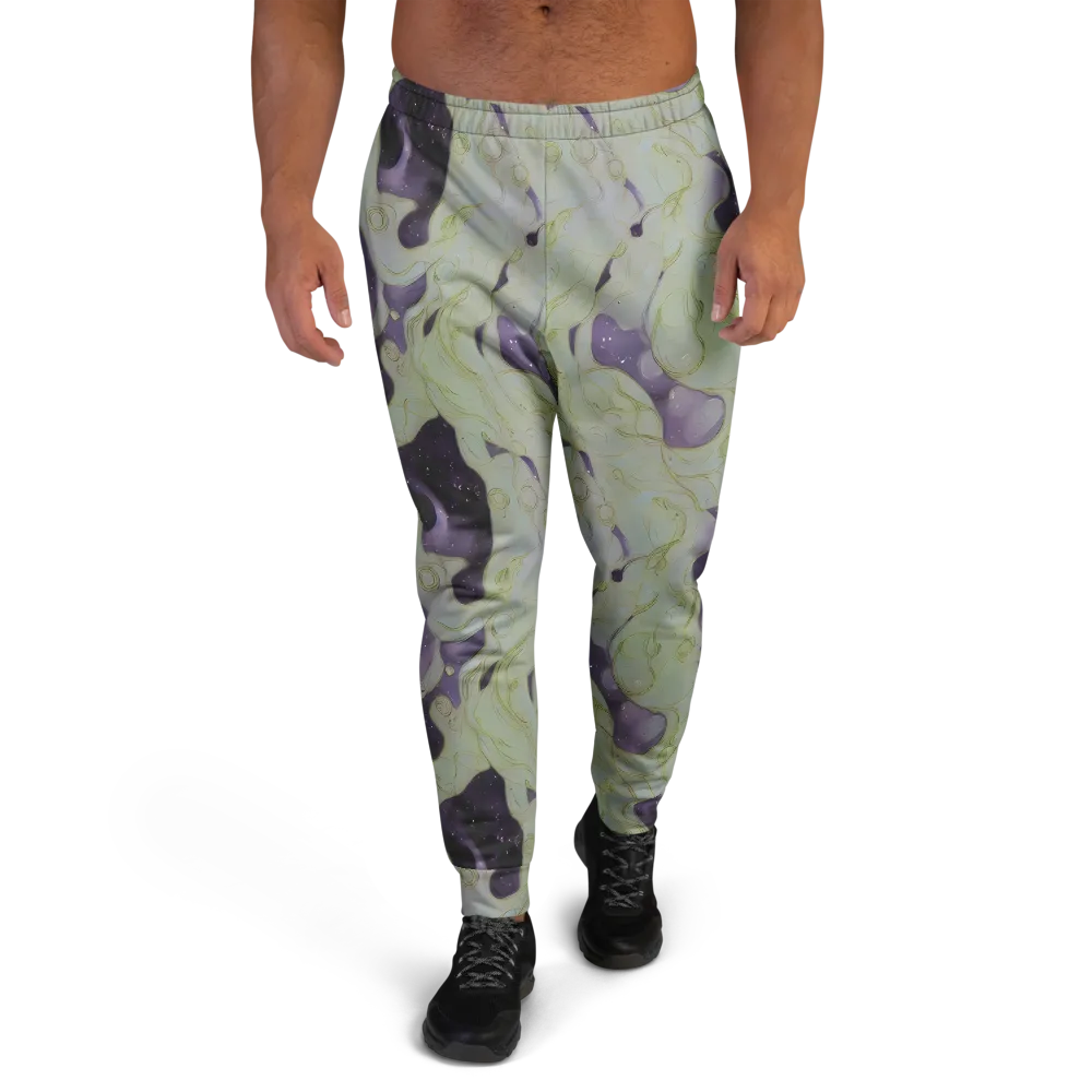 Sage Galaxy on Men's Joggers — Front
