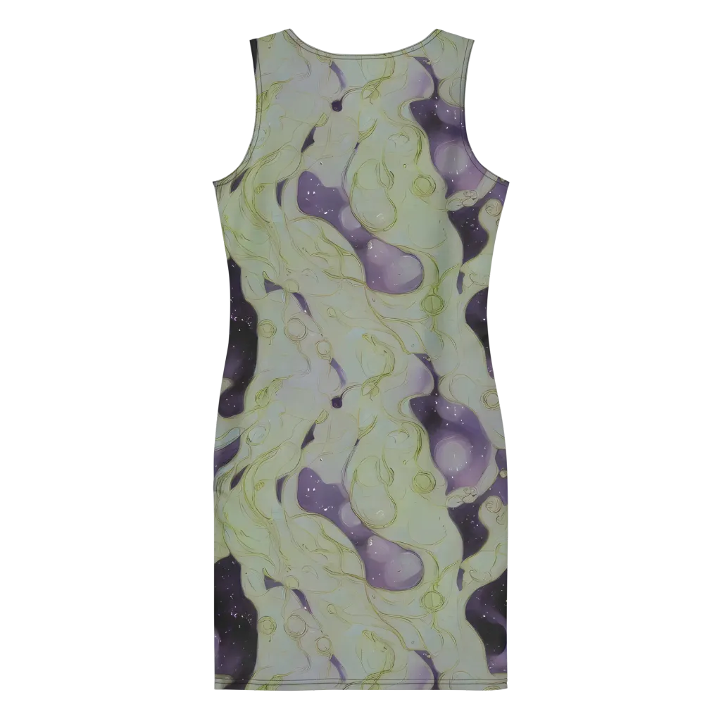 Sage Galaxy on Bodycon Dress — Back
