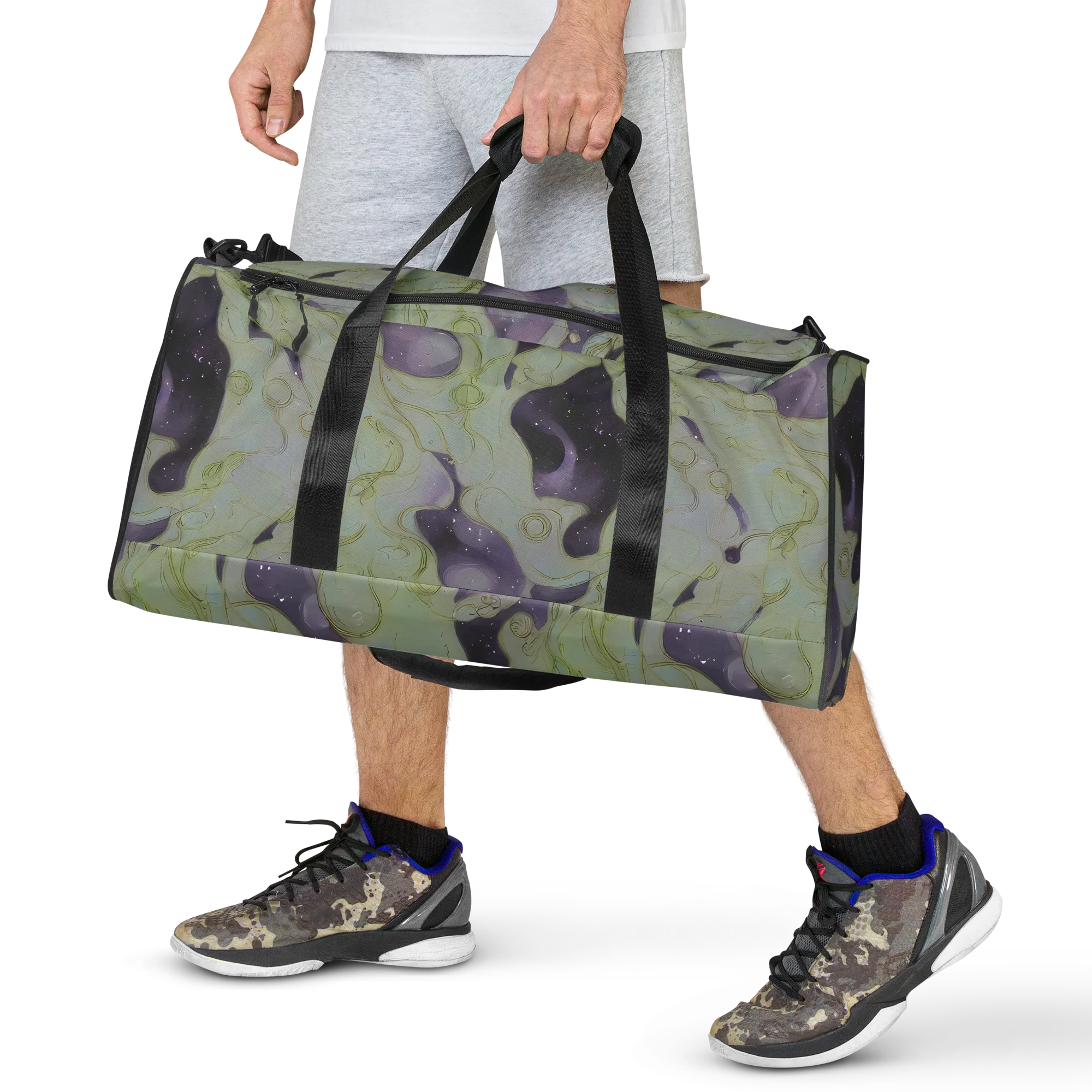 Sage Galaxy on Duffle Bag — Front