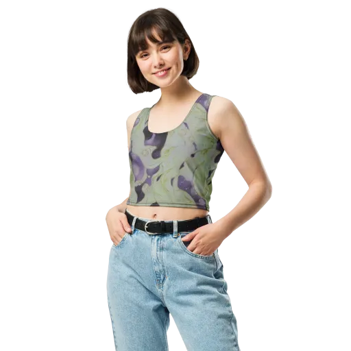 Sage Galaxy on a Crop Top