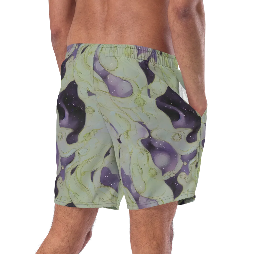 Sage Galaxy on Swim Trunks — Right Back