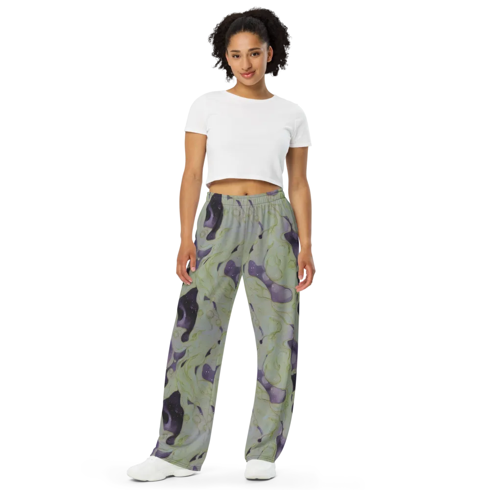 Sage Galaxy on Wide-Leg Pants — Front