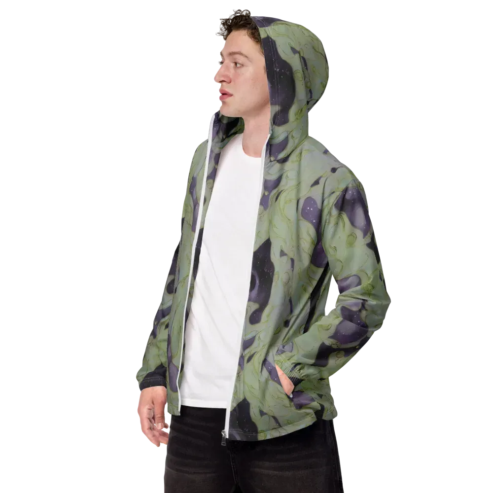 Sage Galaxy on Men's Windbreaker — Left Front