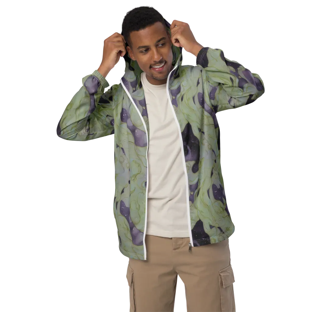 Sage Galaxy on Men's Windbreaker — Front
