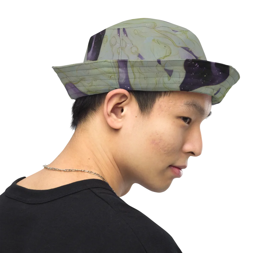 Sage Galaxy on Reversible Bucket Hat — Right Outside