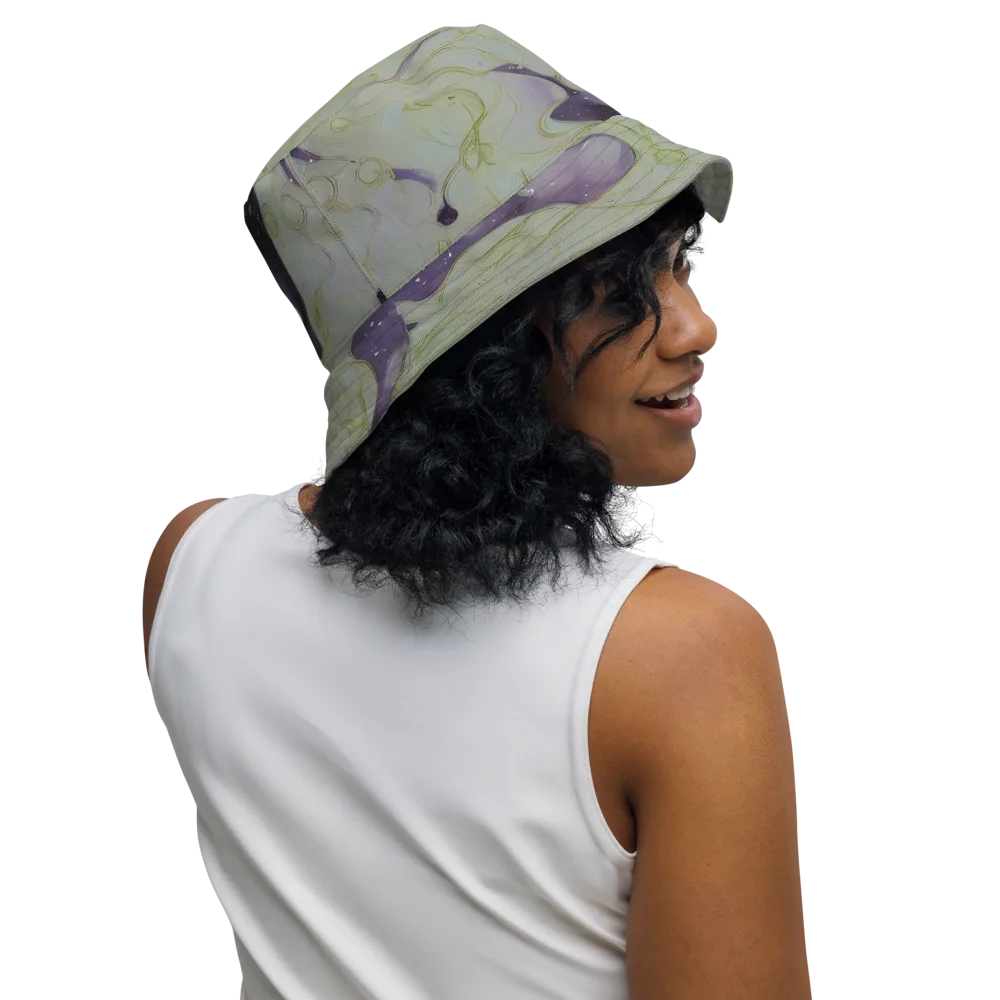 Sage Galaxy on Reversible Bucket Hat — Right Outside
