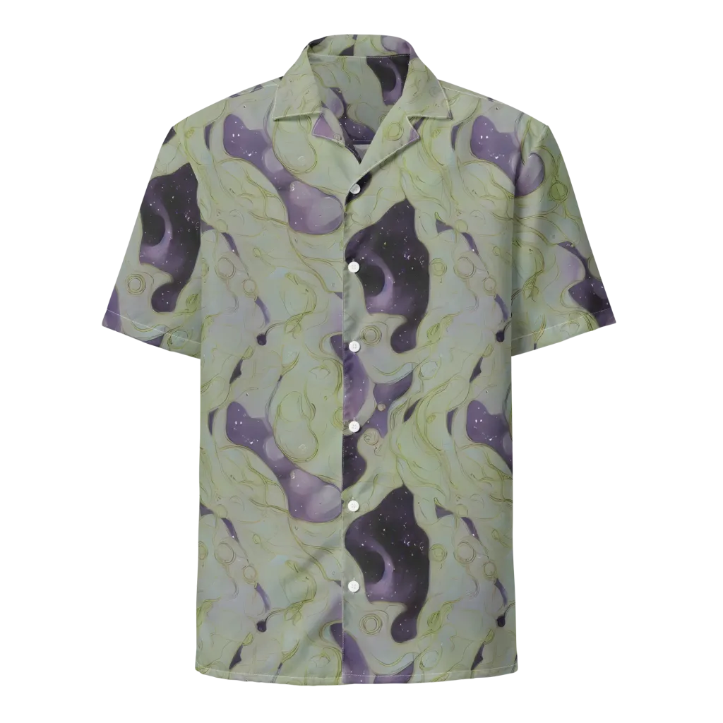 Sage Galaxy on Button Shirt — Front