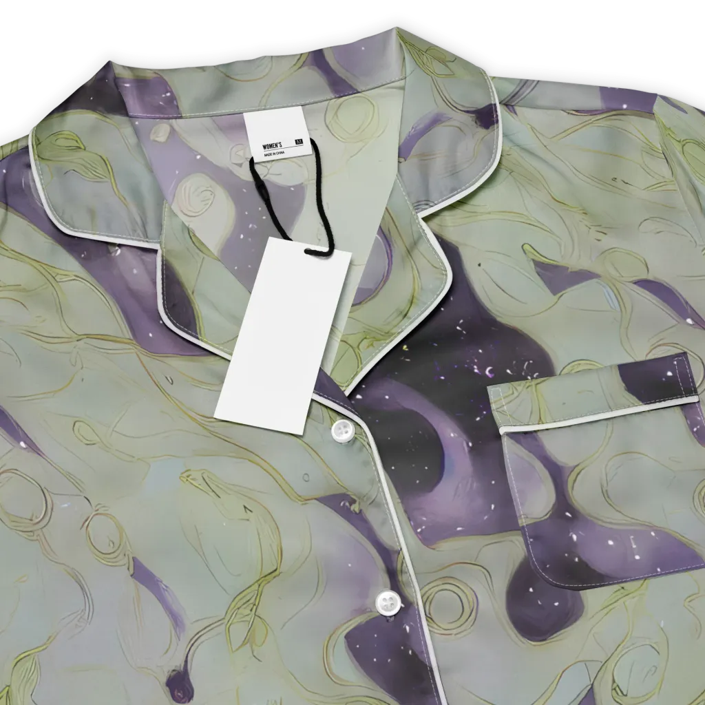 Sage Galaxy on Women's Short Sleeve Pajama Top — Product details