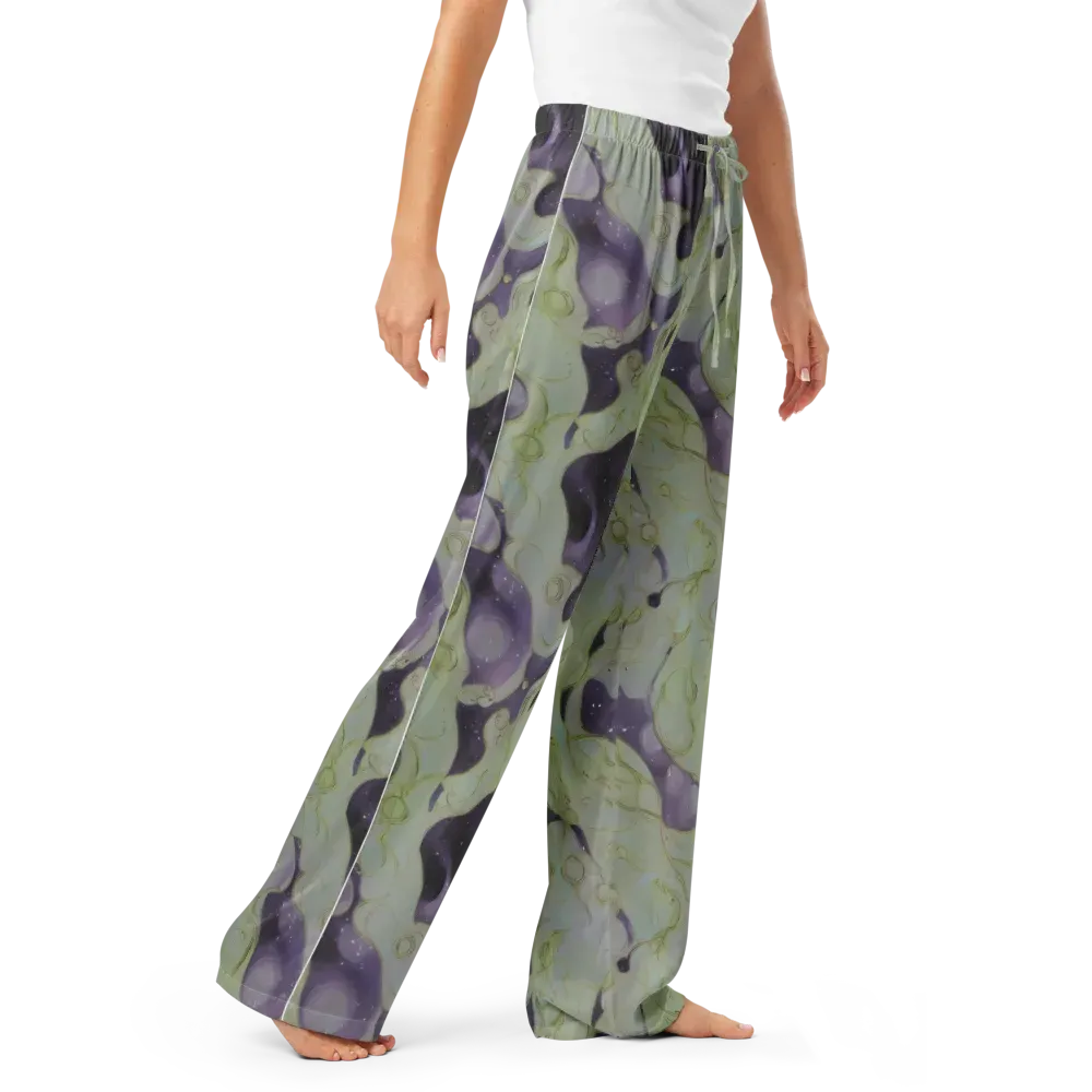 Sage Galaxy on Women's Pajama Pants — Right Front