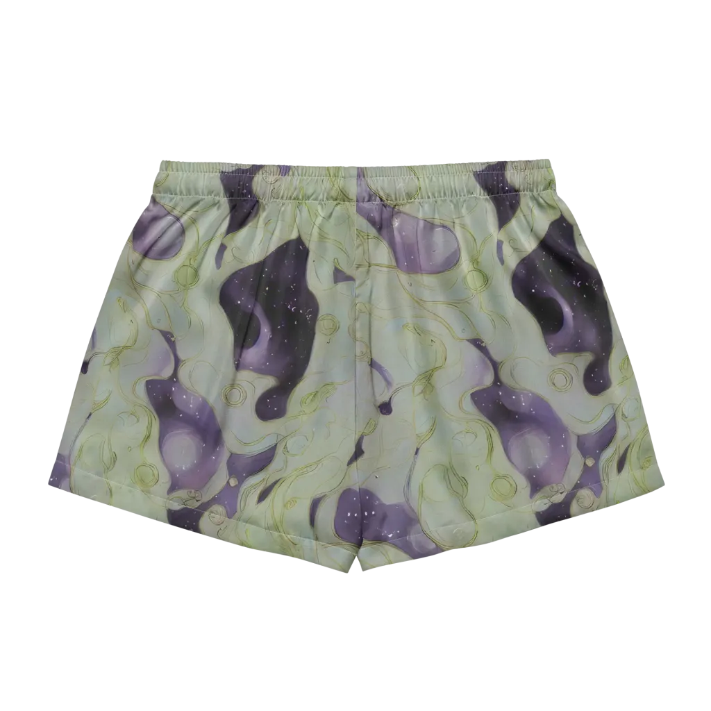 Sage Galaxy on Women's Pajama Shorts — Back