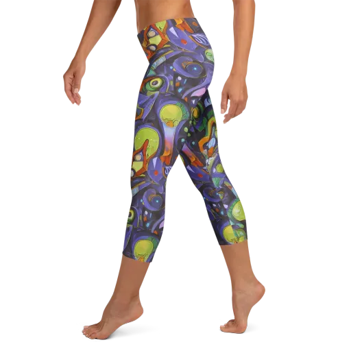Neon Organism on a Capri Leggings