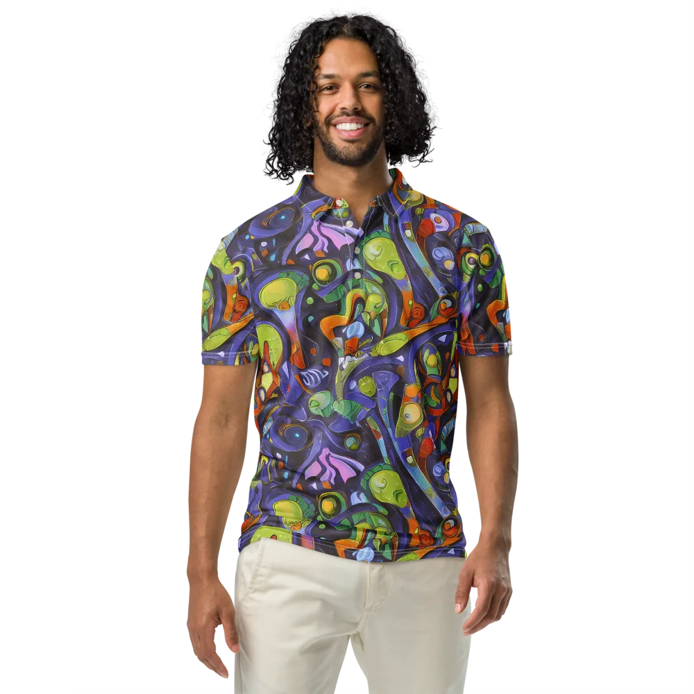 Neon Organism on Men's Slim Fit Polo Shirt — Front